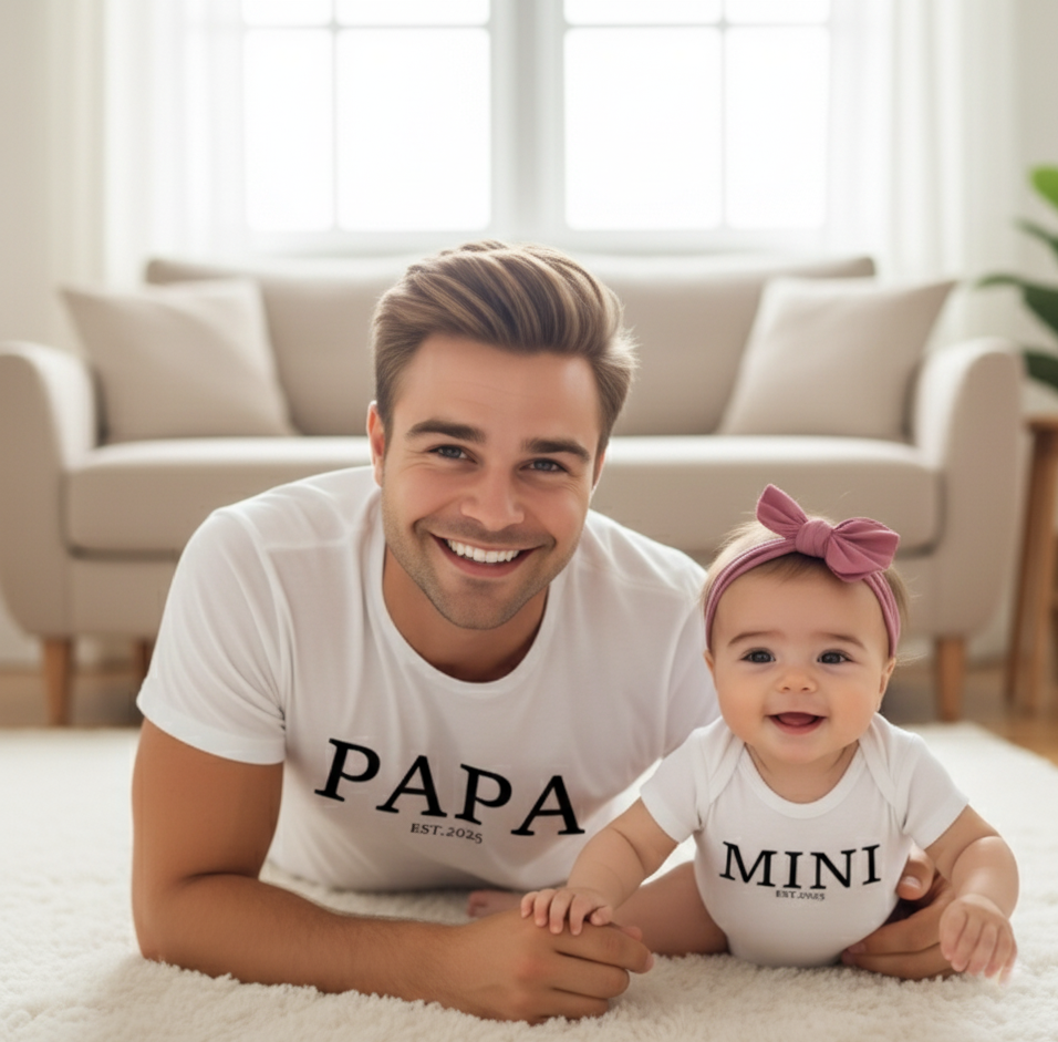 T-Shirts Papa et Mini bébé