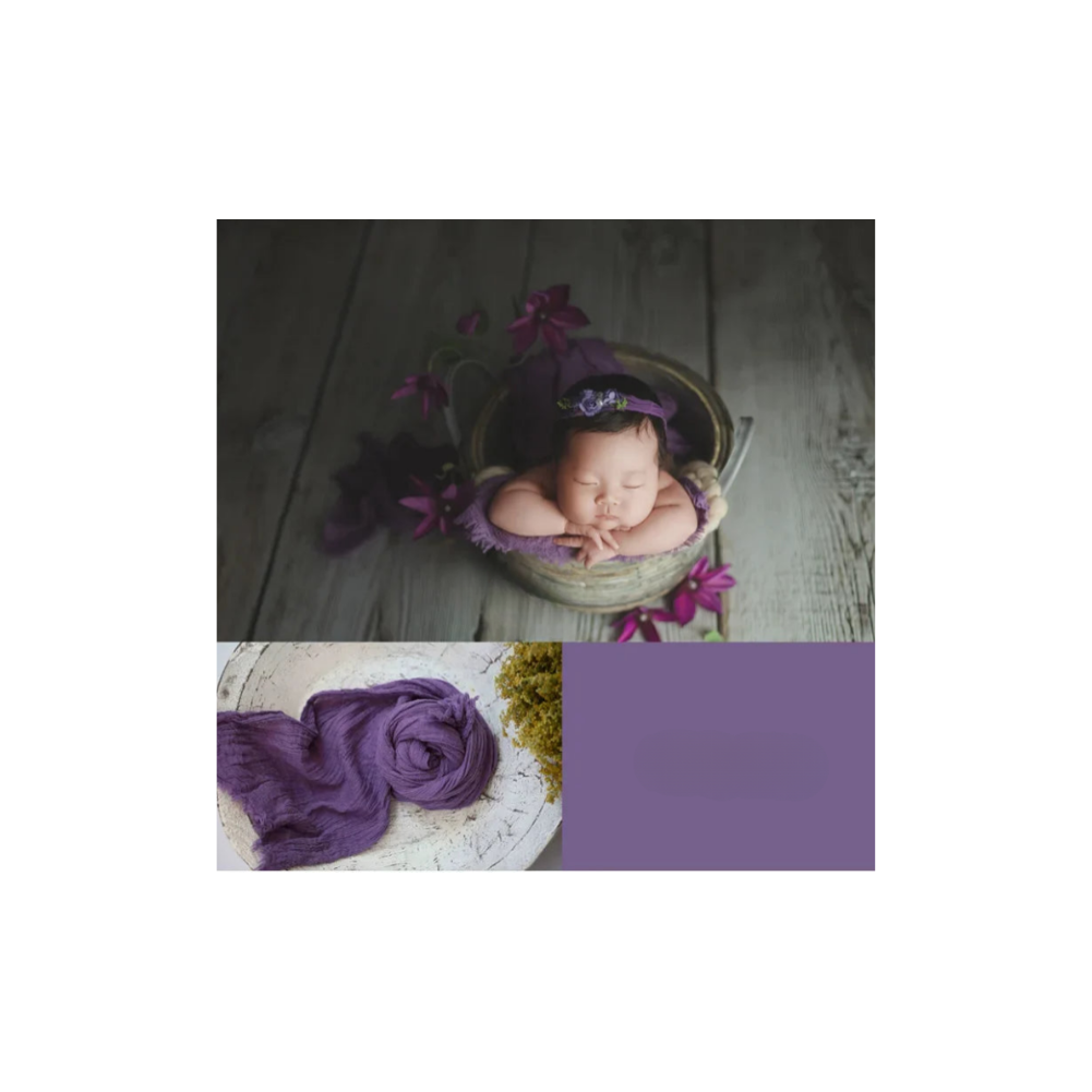 Lange Extensible Doux Photographie Nouveau-Né- Violet