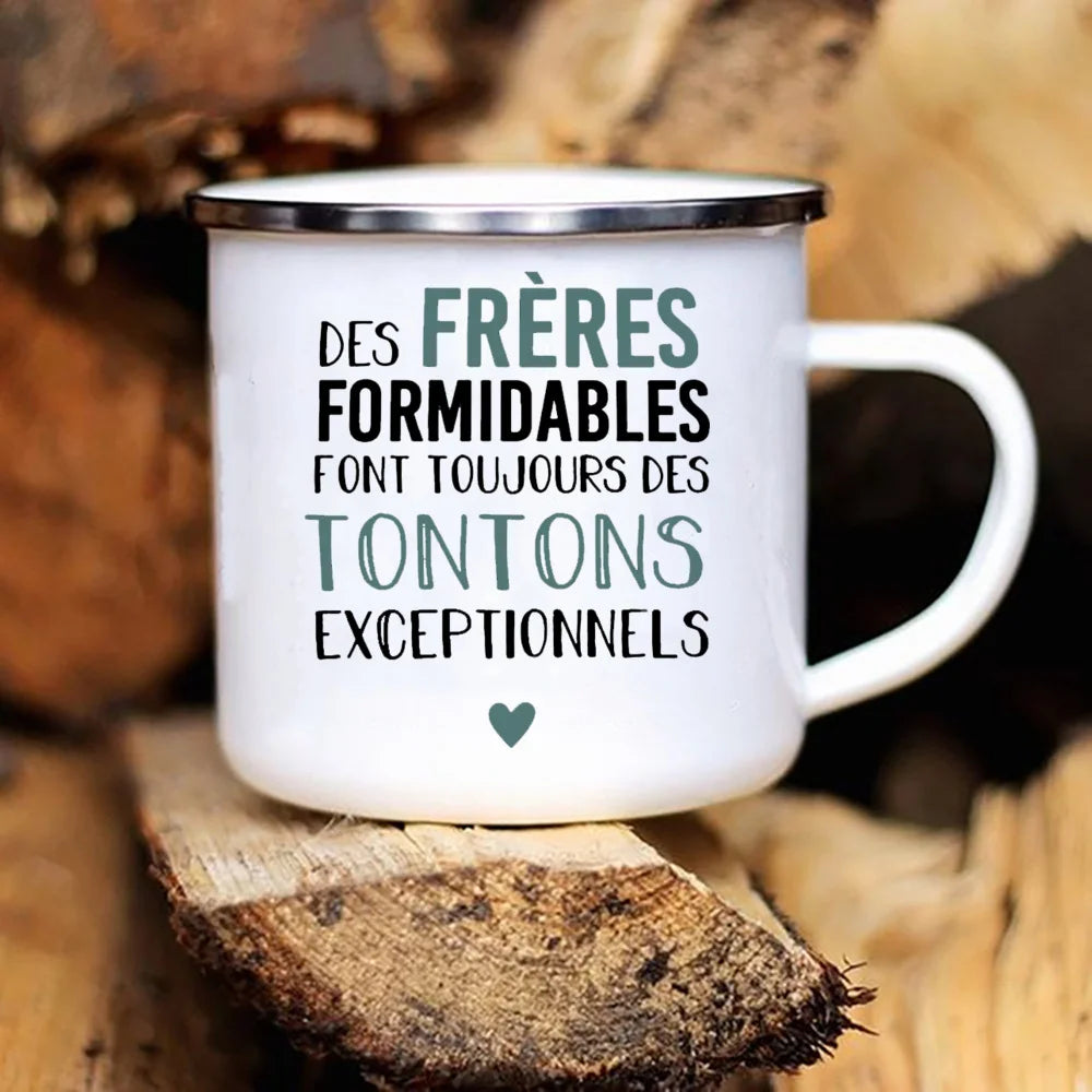 Mug Ă©maillĂ© â Annonce grossesse « Tonton exceptionnel » | Ămotionnel