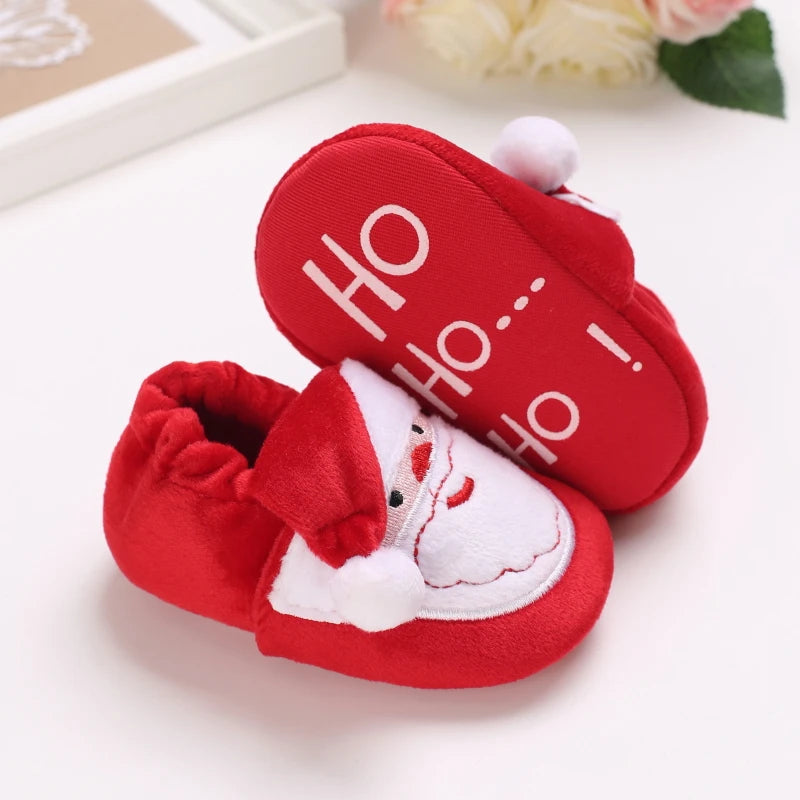 Chaussons BĂ©bĂ© NoĂ«l Ho Ho Ho â Pantoufles Chaudes AntidĂ©rapantes