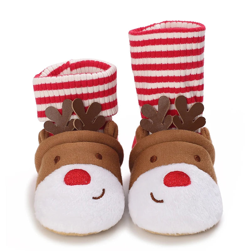 Chaussettes Hiver BĂ©bĂ© â Rouge Festif & Ultra Douillettes