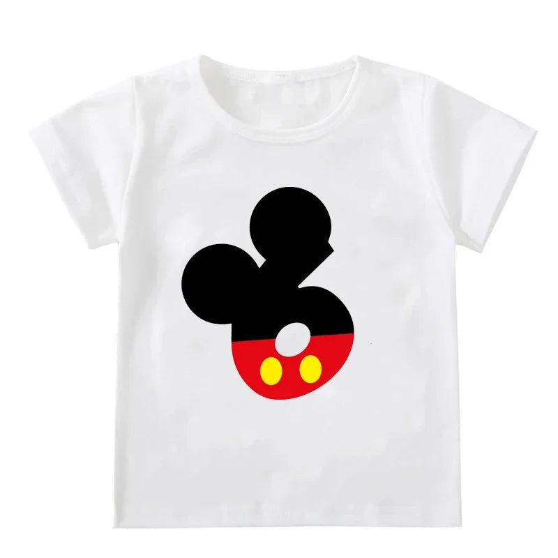 T-shirt Anniversaire Enfant Mickey Mouse - Magie & Photos Souvenirs
