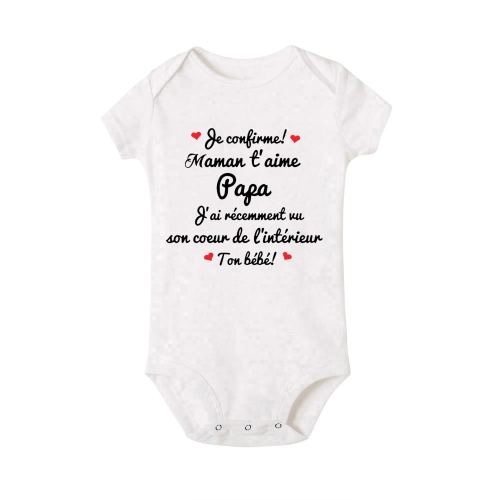 Body humour et tendresse â âJe confirme ! Maman tâaime Papaâ â Cadeau original pour futur papa - BĂ©bĂ© pour toujours