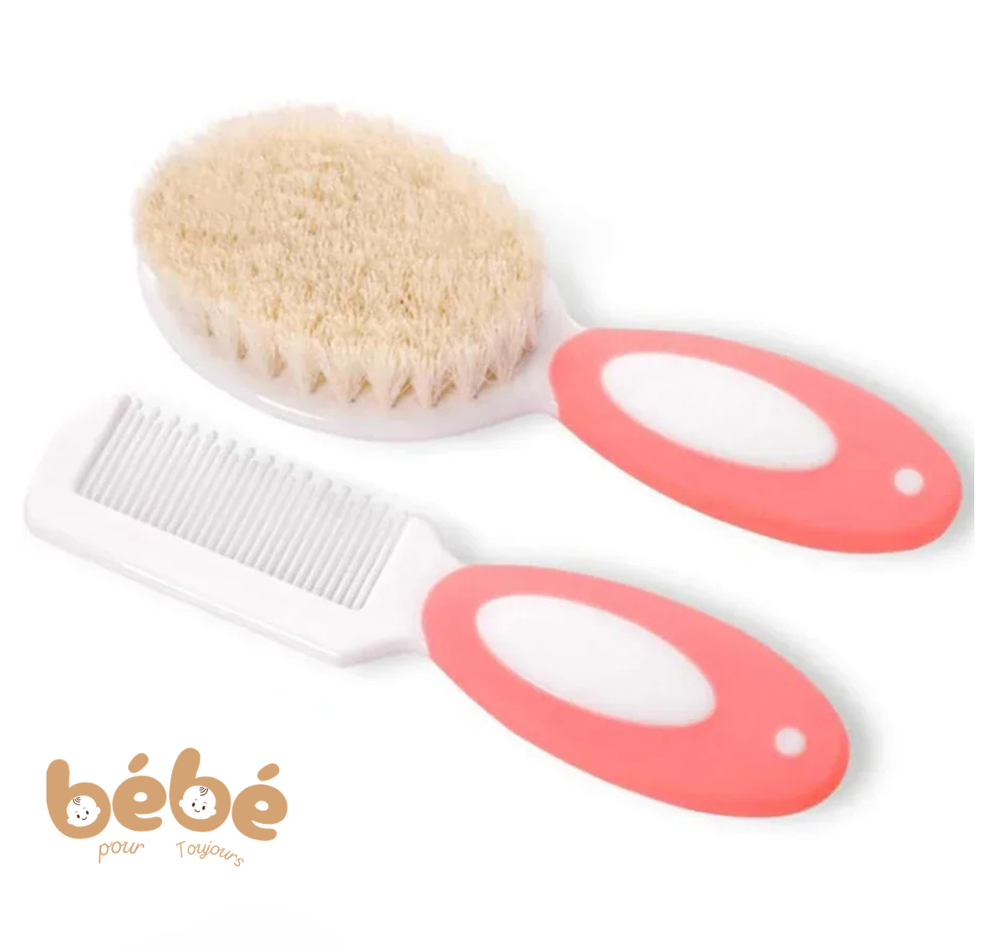 Brosse et Peigne Bébé Nouveau-Né – Set Doux
