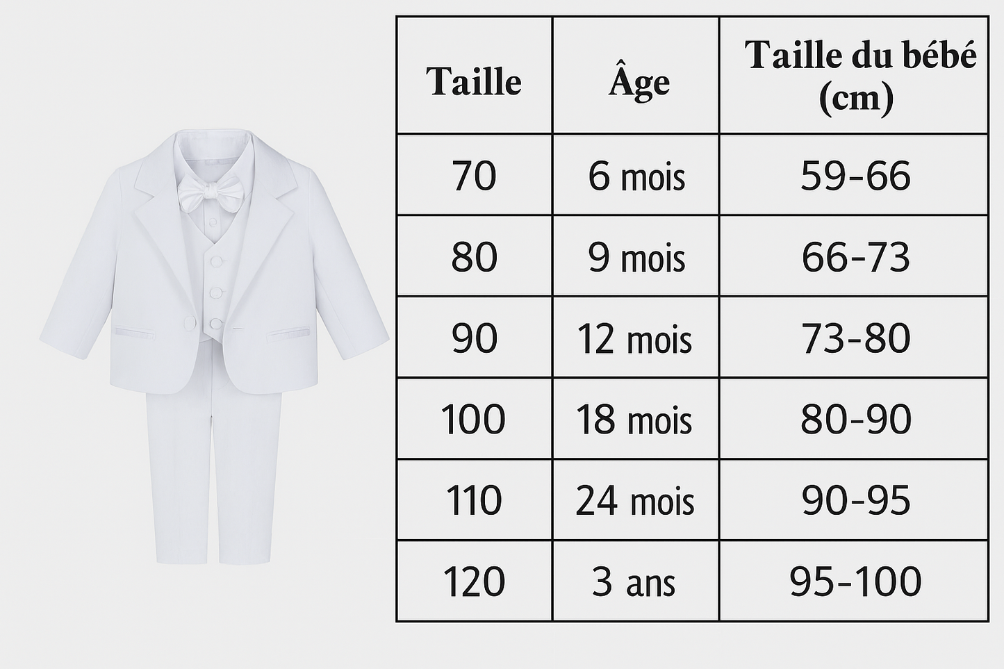 Ensemble Cérémonie Petit Prince – Costume Bébé Baptême & Mariage