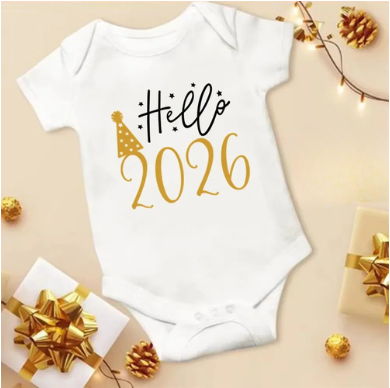 Body Bébé "Hello 2026" - Tenue Nouvel An | Coton Douceur