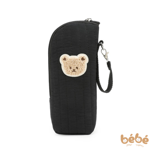 Pochette isotherme pour biberon bébé – Modèle ourson noir |