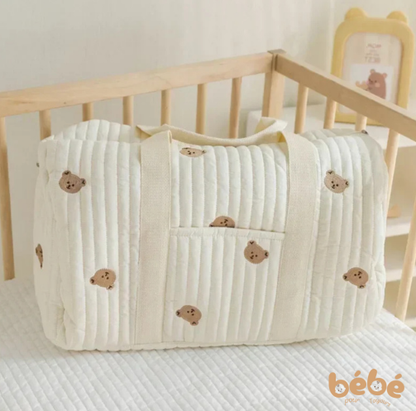 Mommy Bag Ourson – Grand Sac à Langer Matelassé pour Parents Organisés | BabyComfort