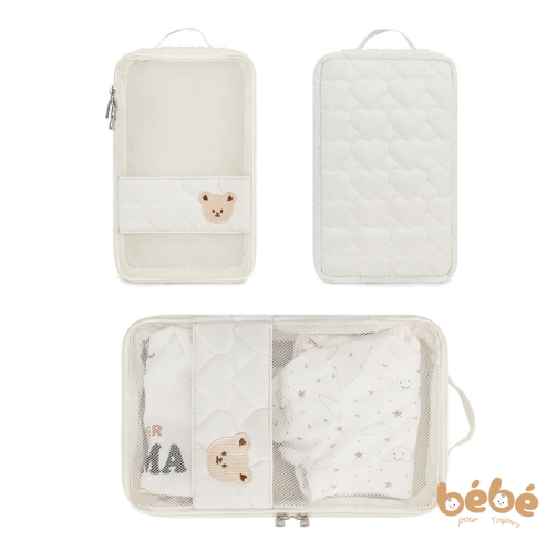 Pochon Ourson Douceur™ – Étui suspendu pour lingettes & mouchoirs bébé | Pratique