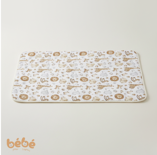 Tapis de Protection Imperméable Lavable pour Matelas Bébé – Anti-Fuites & Doux- Motif Girafe