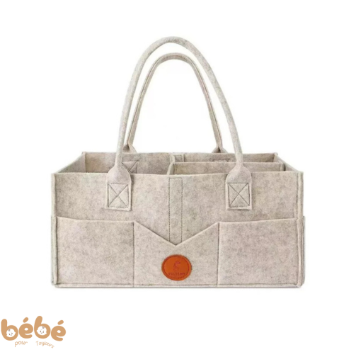 Organisateur à Couches Bébé en Feutre - Beige