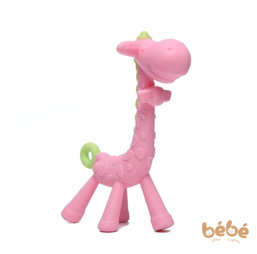 Soulagement de Dentition Bébé Girafe en Silicone Alimentaire