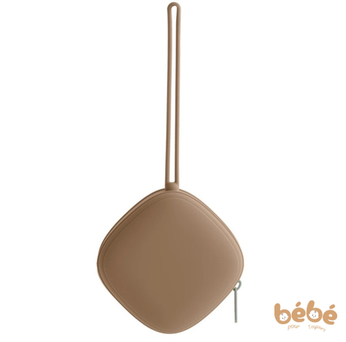 Étui Tétine Bébé “Allié Propreté” – Pochette Silicone Alimentaire avec Fermeture & Attache