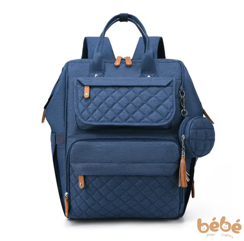 Sac à langer sac à dos imperméable- Bleu marin