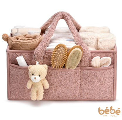 Organisateur à Couches Bébé en Peluche avec Teddy – Douceur, Style et Organisation