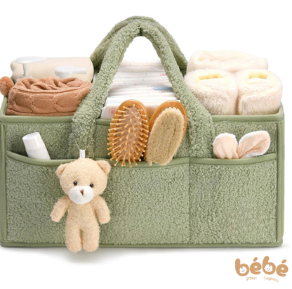Organisateur à Couches Bébé en Peluche avec Teddy – Douceur, Style et Organisation