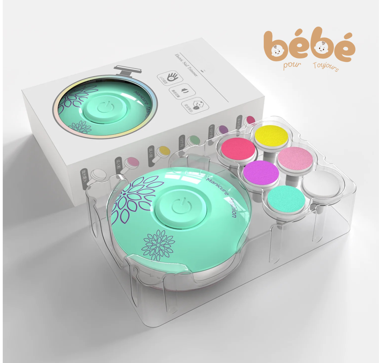 Lime Électrique Bébé Sécurisée Silencieuse – Coupe Ongles Nouveau-Né