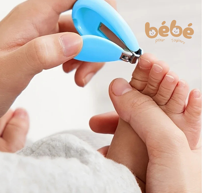 Kit Manucure Bébé 4-en-1 Sécurisé – Coupe-Ongles, Ciseaux, Lime et Pince à Échardes