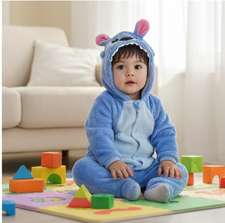 Combinaison Kigurumi Bébé – Modèle Stitch 🐾