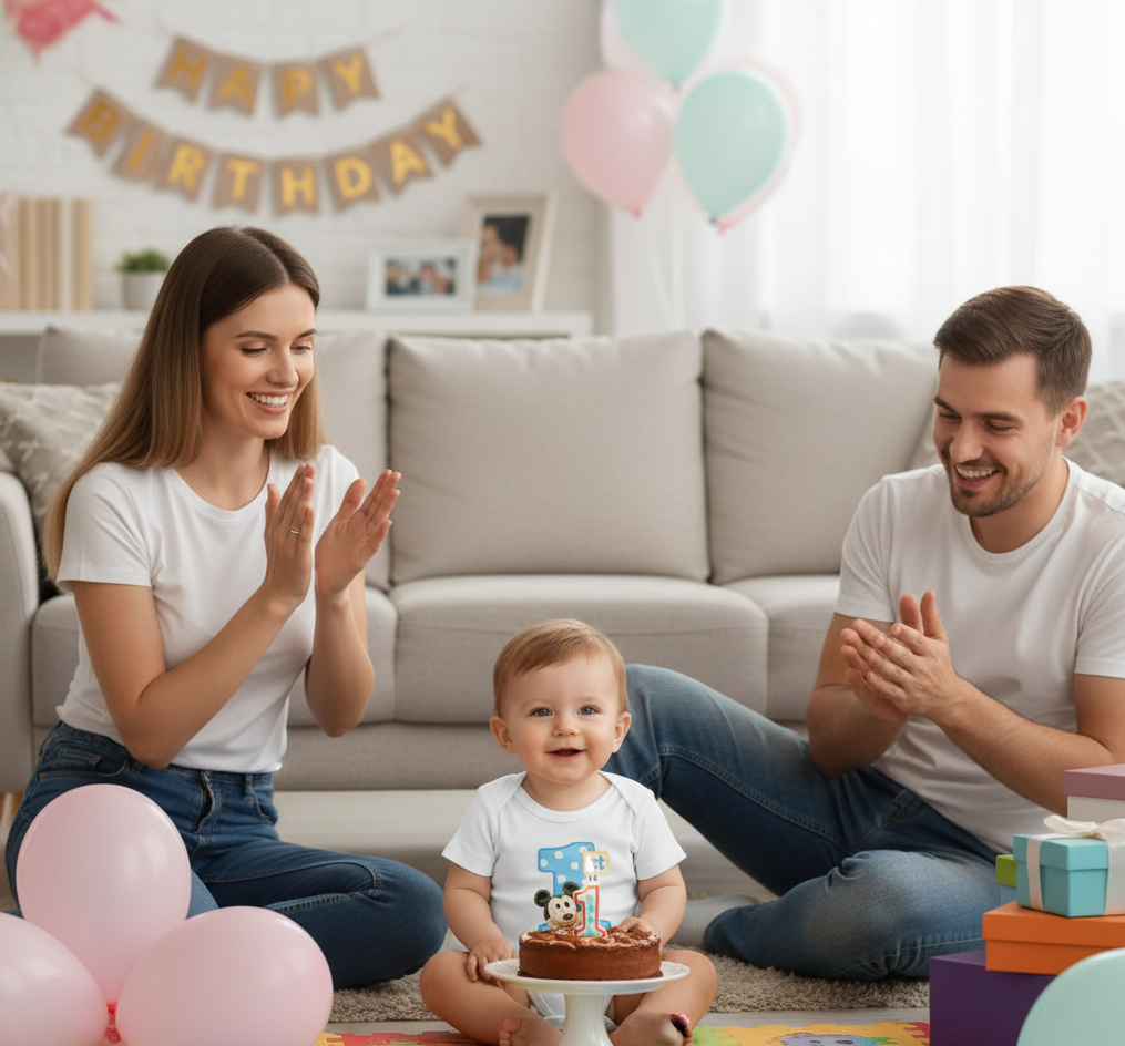 Body Bébé "Mon Premier Anniversaire" – Mickey Mouse