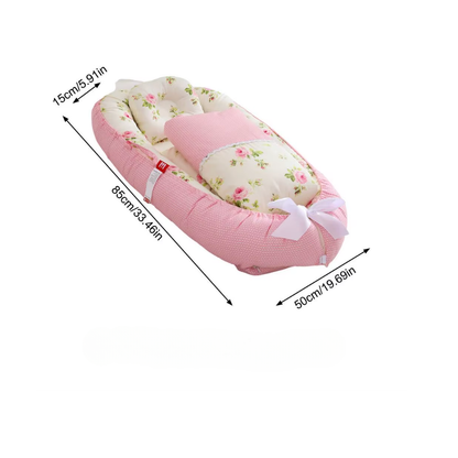 Nid Bébé Cocoon Photo Naissance Fleurs Roses Portable