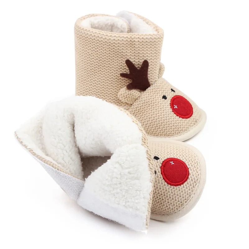 Bottines Bébé Renne Doux Hiver – Chaud & Ultra Mignon