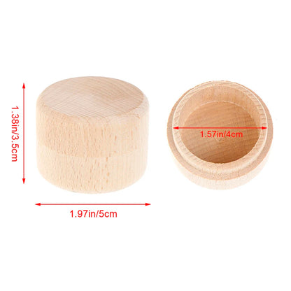 Boîte Cordon Ombilical Bois Naturel Photo Naissance