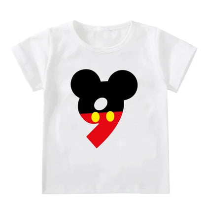T-shirt Anniversaire Enfant Mickey Mouse - Magie & Photos Souvenirs