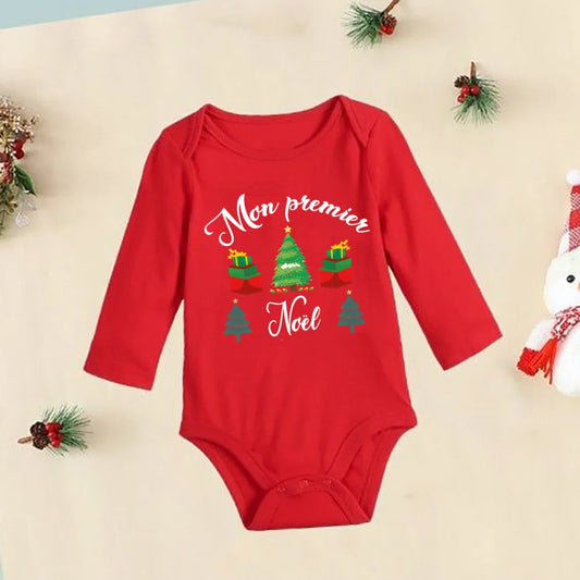 Body Bébé "Petit Lutin du 1er Noël" - Édition Père Noël Rouge | Cozy