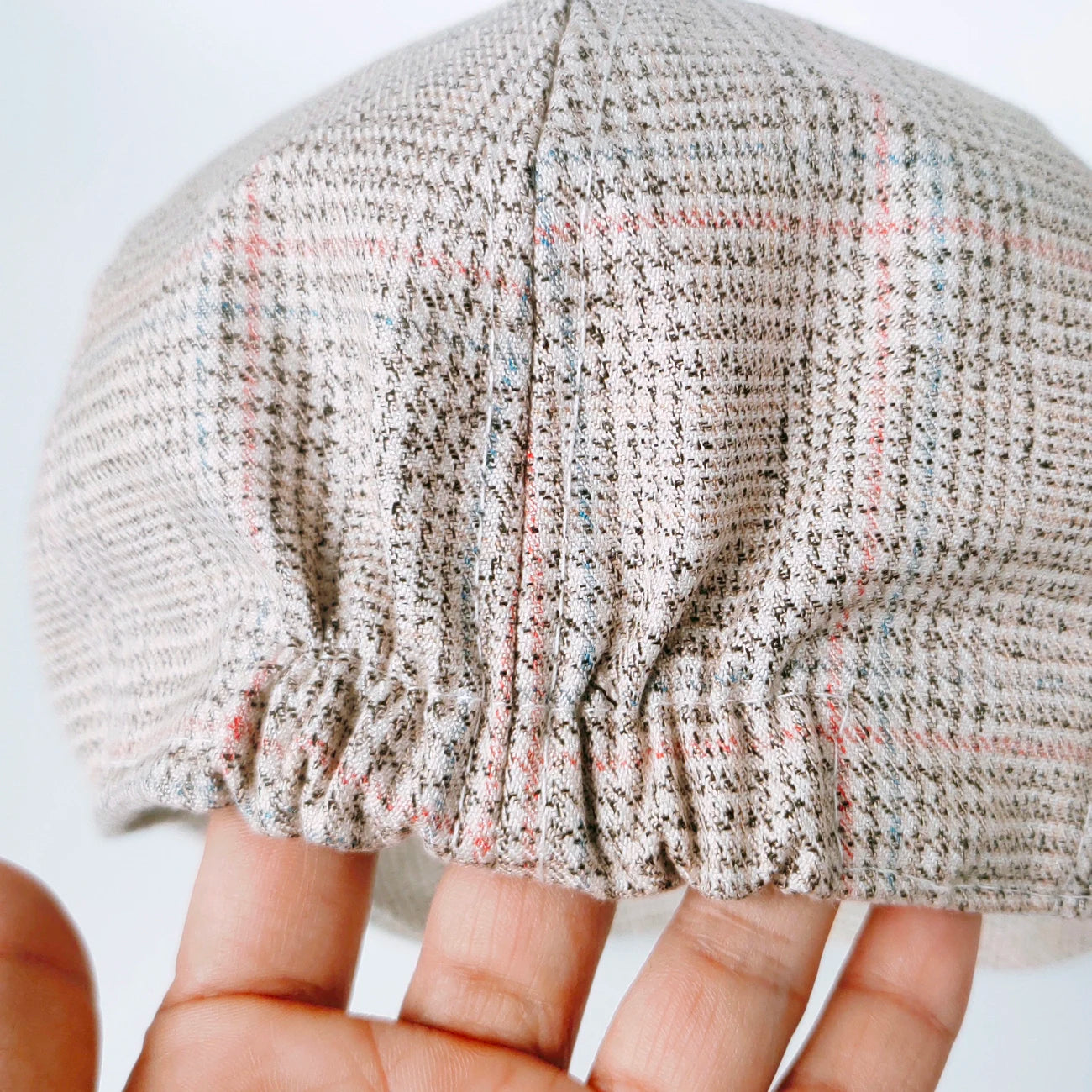 Casquette Classique « Petit Gentleman » – Béret à carreaux en coton doux| Élégant
