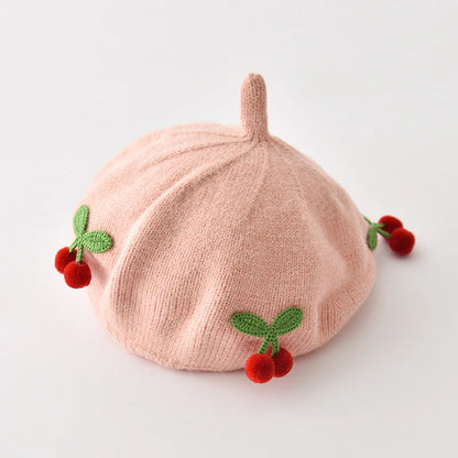ChapeauTricoté Cerises pour Bébé