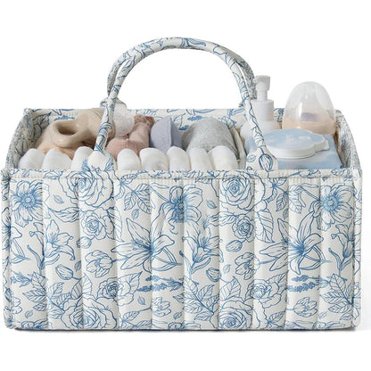 Panier Organisateur Couches Bébé Fleuri