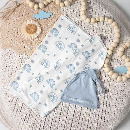 Ensemble emmaillotage + bonnet nouveau-né (2 pièces) | Cocooning