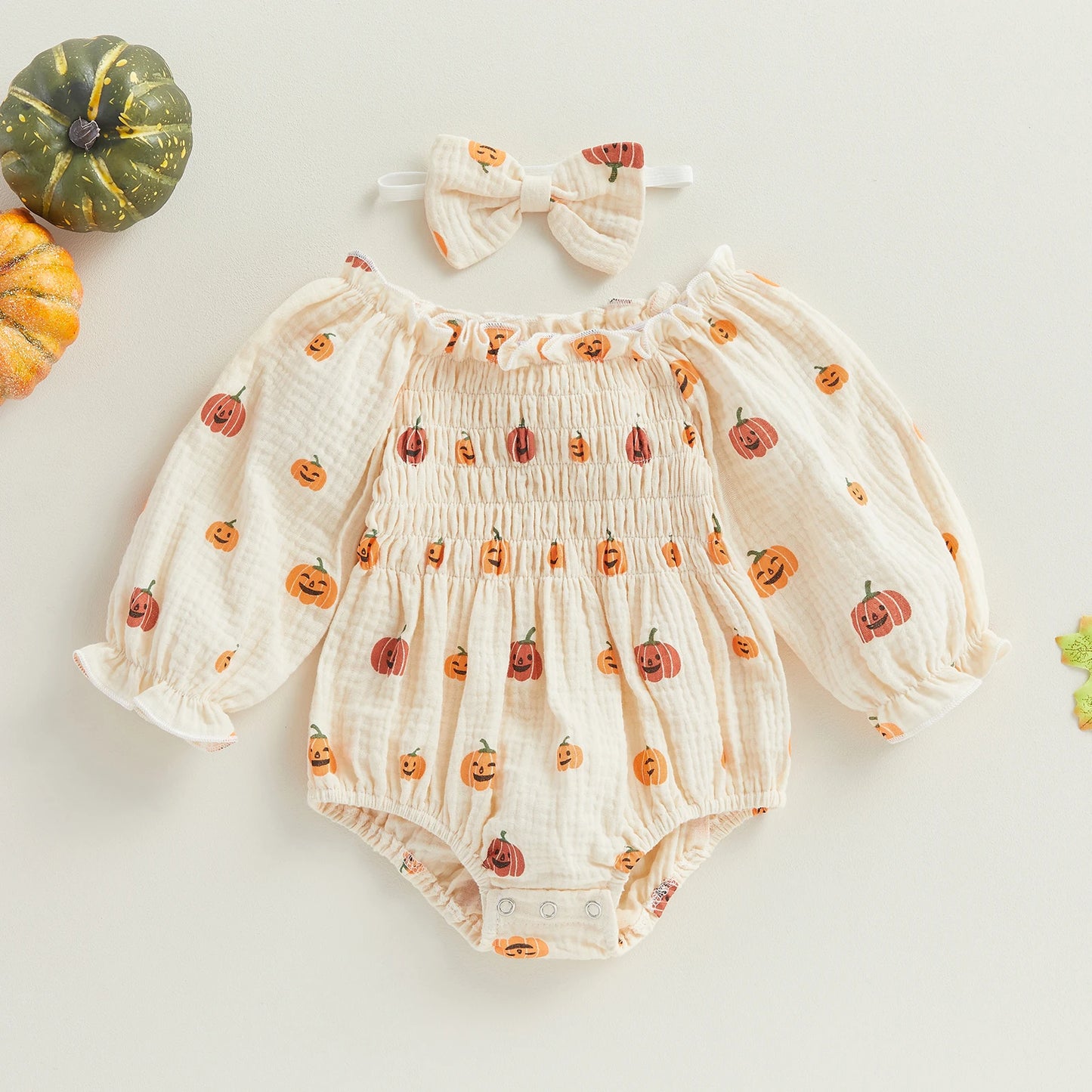 Body citrouille Halloween bébé fille