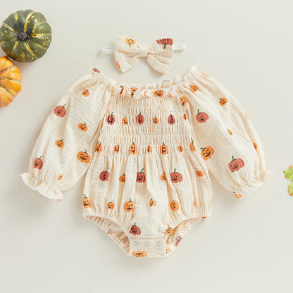 Body citrouille Halloween bébé fille