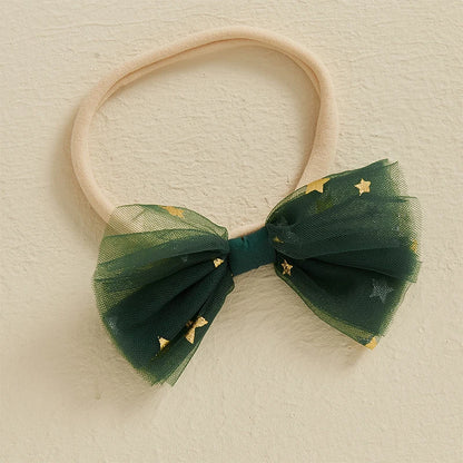 Robe de Noël Bébé Fille – Tutu Sapin à Étoiles & Pompons + Bandeau | Tenue Festive Nouveau-Né