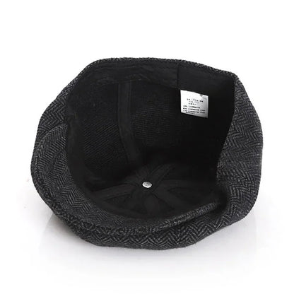 Casquette rétro bébé "Petit Parisien" – Style Octogonal Unisexe en Coton et Lin