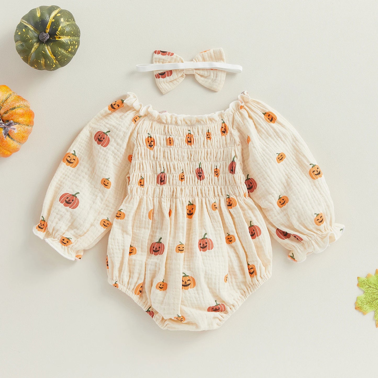 Body citrouille Halloween bébé fille