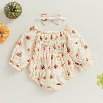 Body citrouille Halloween bébé fille
