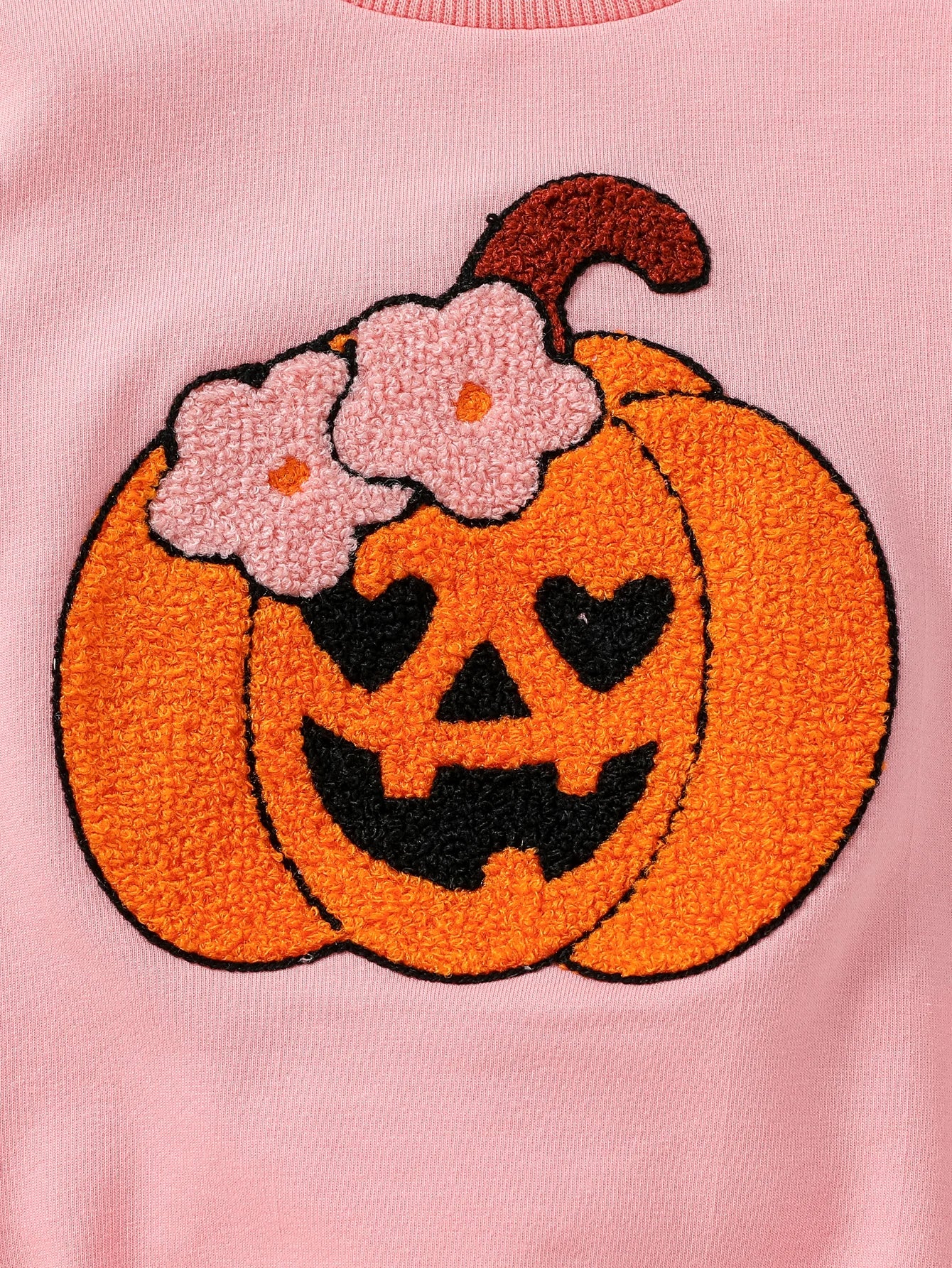 Barboteuse Citrouille Rose d'Automne + Bandeau