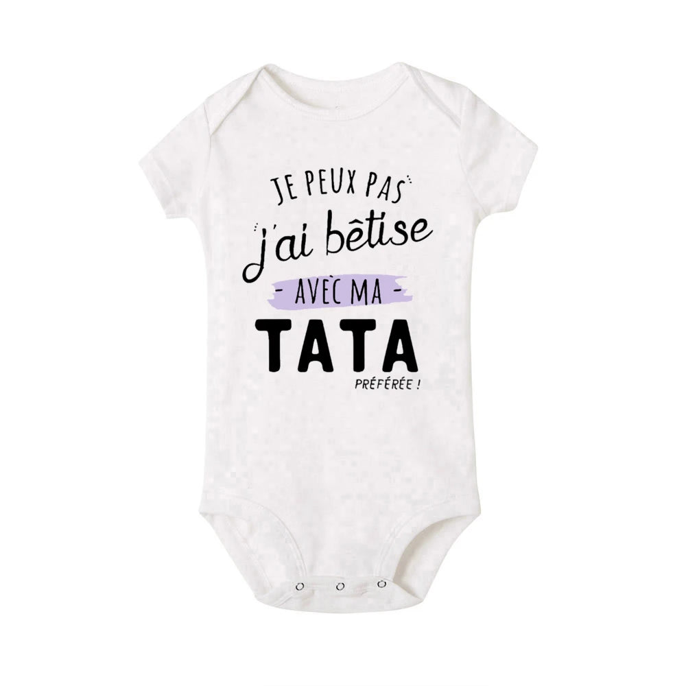 Body "J'ai bêtise avec ma TATA préférée" pour bébé