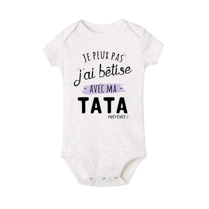 Body "J'ai bêtise avec ma TATA préférée" pour bébé
