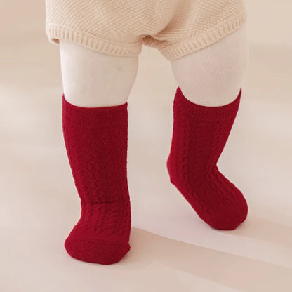 Chaussettes Hiver Bébé « Petits Pas de Noël » – Ultra Douces & Chaudes