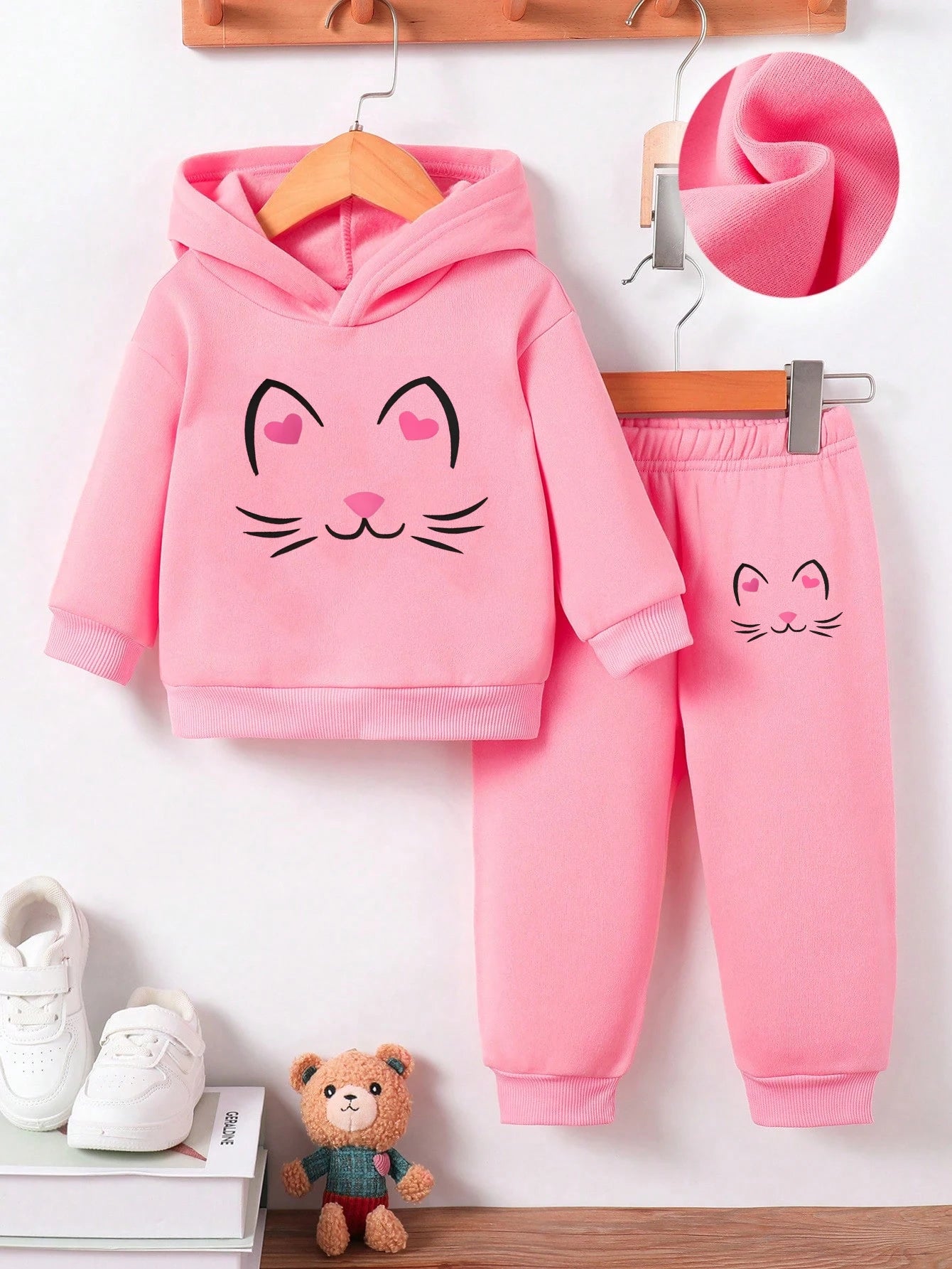 Ensemble Chaton Rose – Douceur et Sourires d'Automne