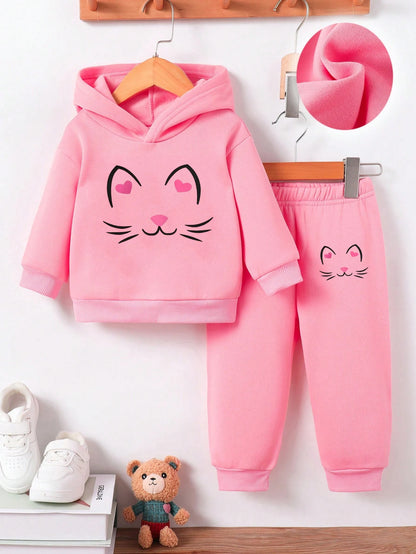 Ensemble Chaton Rose – Douceur et Sourires d'Automne