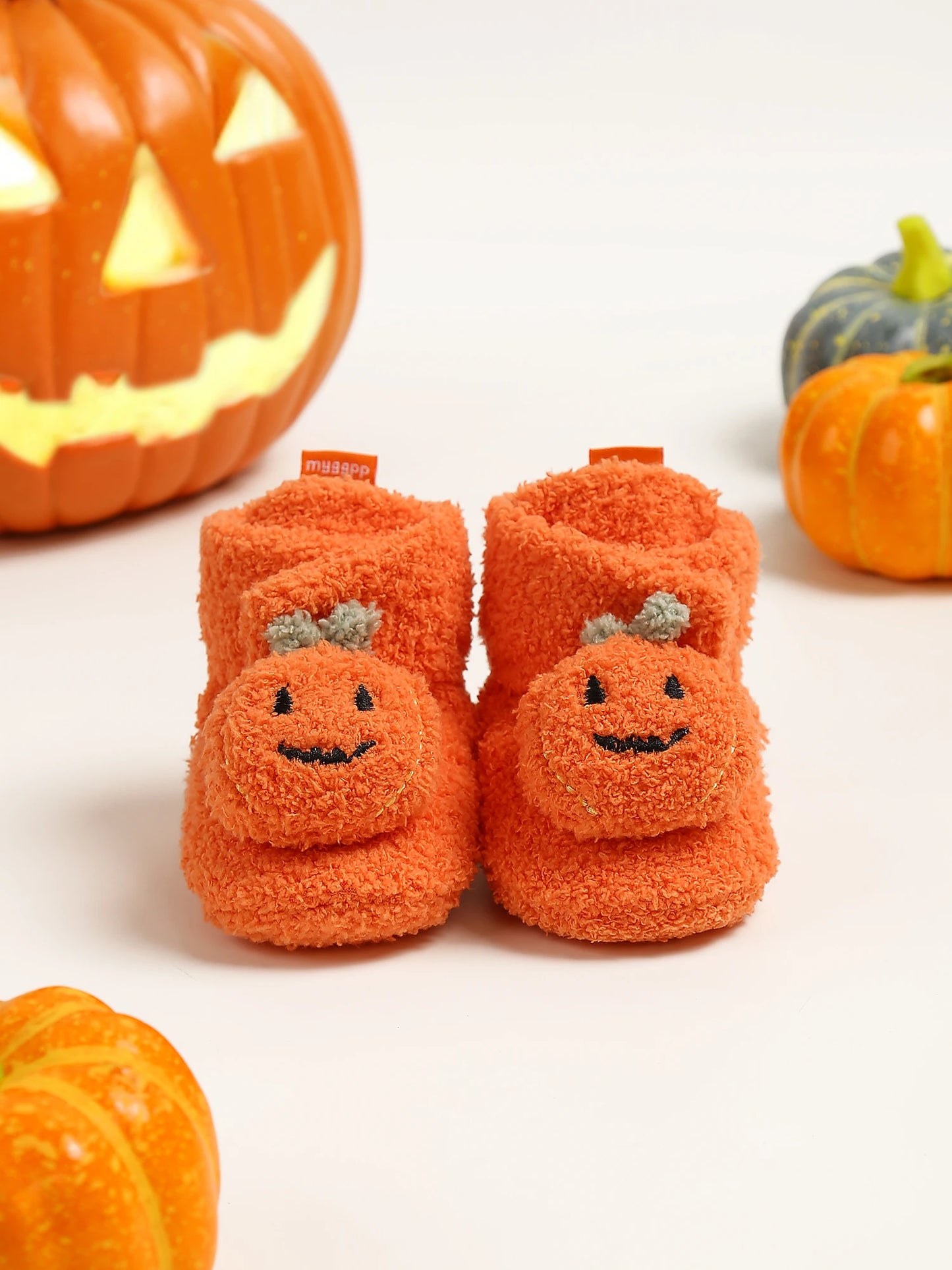 chaussons citrouille bébé Halloween