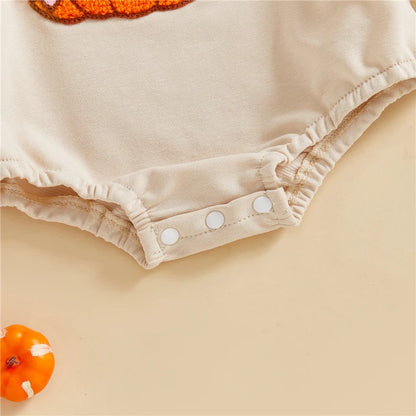Combinaison  brodée bebe citrouille