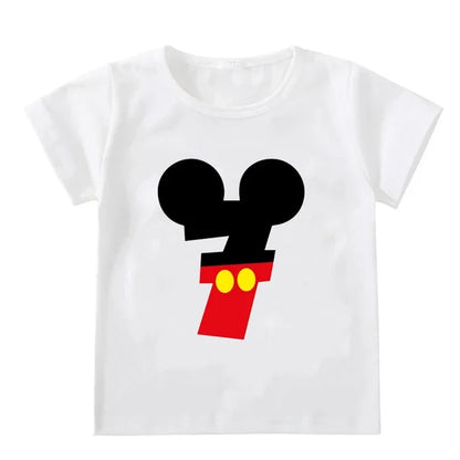 T-shirt Anniversaire Enfant Mickey Mouse - Magie & Photos Souvenirs