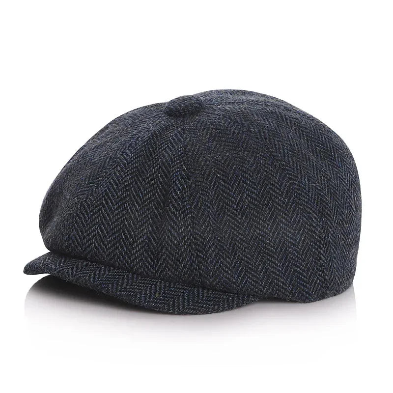 Casquette rétro bébé "Petit Parisien" – Style Octogonal Unisexe en Coton et Lin