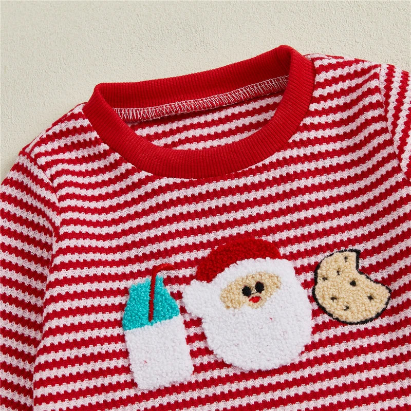 Pyjama de Noël Bébé « Bisous du Père Noël » | Ensemble 2 pièces | Cozy